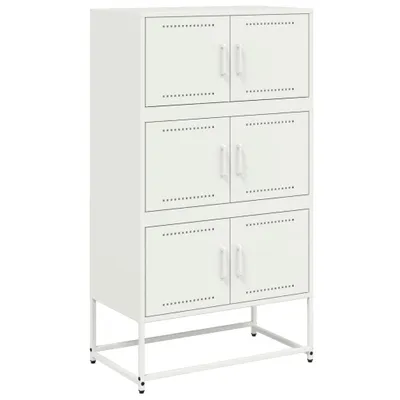 Obrázek produktu pro Příborník bílý 68,5 x 38,5 x 123,5 cm ocel