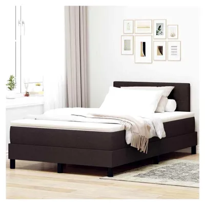 Produktbild von Boxspringbett mit Matratze Dunkelbraun 120 x 190 cm Stoff Federbett
