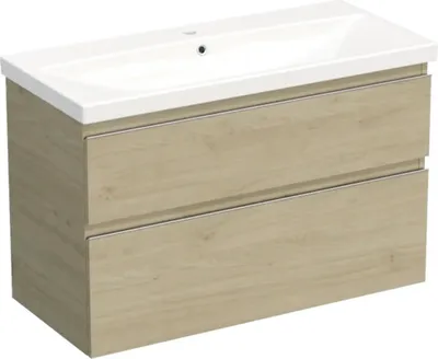 Obrázek produktu pro Koupelnová skříňka s umyvadlem Jungborn TRENTA 100 cm dub kendal přírodní