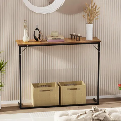 Produktbild von Schmaler Konsolentisch Eingangstisch 100 cm Länge für Eingangsbereich Flurtisch Beistelltisch Flur Wohnzimmer Schlafzimmer