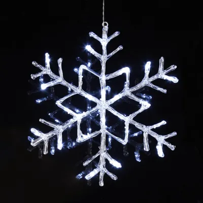 Produktbild von Śnieżynka wisząca biała zimna Led ANTARCTICA 40 cm