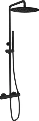 Immagine prodotto di SANYCCES LOOP Sistema doccia a pioggia con termostato 30 cm, nero opaco