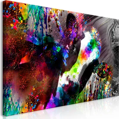 Produktbild von Wandbild Mega XXXL Tiere 250x125 cm Einteiliger XXL-Format Kunstdruck zur Selbstmontage Leinwandbilder moderne Bilder DIY Wanddekoration Wohnung Deko Kuh Abstrakt Farbflecken g-C-0318-ak-e