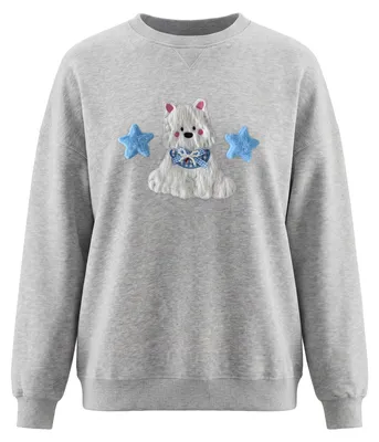 Produktbild von Damen Sweatshirt mit regulärer Passform und Rundhalsausschnitt, Grau, Größe M