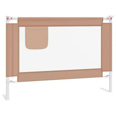 Image de vidaXL Barrière de sécurité pour jeune enfant Taupe 90x25 cm Tissu