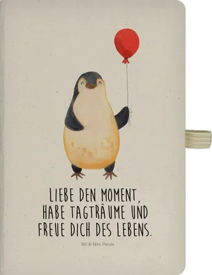Produktbild von Mr. & Mrs. Panda Adressbuch Pinguin Luftballon - Transparent - Geschenk, Pinguine, Skizzenbuch, Neustart, Kladde, Journal, Motivation, notizbuch, Tagebuch