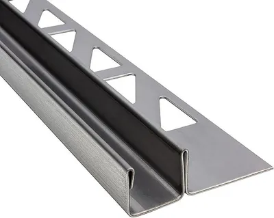 Produktbild von Glas-Fliesenprofil Edelstahl Klemmprofil Wandprofil V2A 2m H12.5mm 11mm-Glas gebürstet