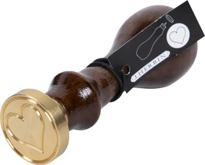 Produktbild von Jacques Herbin 3x Rundes Siegel mit Holzgriff, Symbol - Herz 40253T