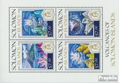 Produktbild von Briefmarken Salomoninseln 2014 Mi 2312-2315 Kleinbogen (kompl. Ausg.) postfrisch Vulkane & Mineralien