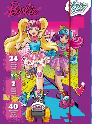 Immagine prodotto di quaderno da disegno, modello, adesivi BARBIE NEL MONDO DEI GIOCHI