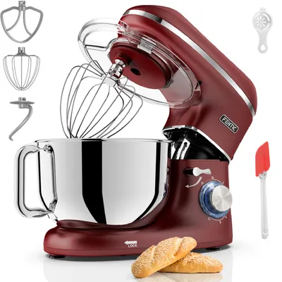 Immagine prodotto di Fentic Robot da Cucina 2000W – Impastatrice, Mixer, 6,2L Ciotola Acciaio, 6 Velocità, Funzione Pulse