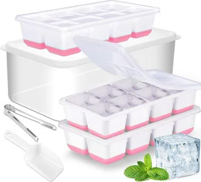 Produktbild von Große Eiswürfel mit Behälter - 3 Stück