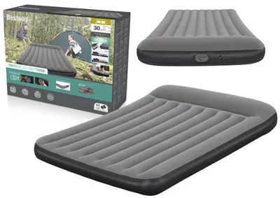 Zdjęcie produktu dla Bestway 671BS, Podwójny materac, Rozmiar królewski, Prostokąt, Wewnętrzna, Wbudowana pompa powietrza
