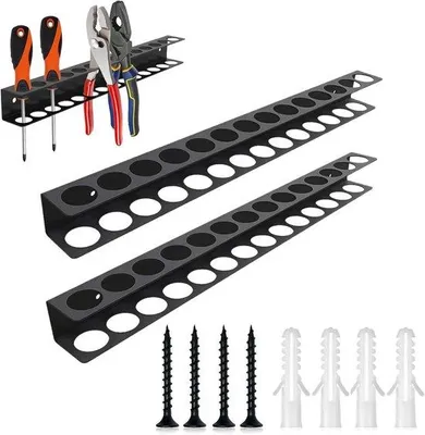 Produktbild von Famanu Werkzeughalter Wand 2 Stück mit 7 Haltern und 7 Haken