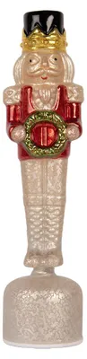 Produktbild von Clayre & Eef Weihnachtsdekorationsfigur 10x10x37 cm Rot Glas