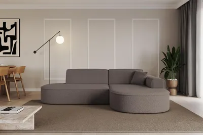 Produktbild von ALTDECOR Ecksofa in L-Form MARI-L1 - 243x171x79,5 cm Braun - Corner Sofa Bett Eckcouch Couch Wohnlandschaft Cauchsofa