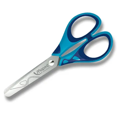 Produktbild von Schere Essentials Soft 13 cm farbig sortiert auf Blisterkarte