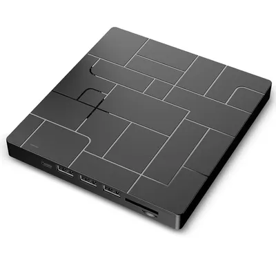 Produktbild von USB externes CD/DVD-Laufwerk, DVD-Brenner und Player für PC und Laptop, +/-RW ROM, geeignet für Windows, Linux und Mac OS