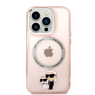 Produktbild von Karl Lagerfeld IML NFT Karl & Choupette Magsafe - iPhone 14 Pro Case (pink)