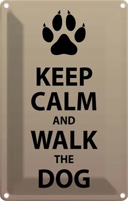 Produktbild von vianmo Blechschild 18x12 cm Keep calm and walk the dogSchild