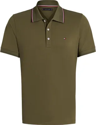 Image de Tommy Hilfiger Equestrian Polo Hommes Harrison Pique FS25 T-Shirt Utility Olive S