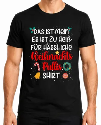 Imagen del producto de Camiseta navideña "Ugly Christmas Family" para hombre, diseño navideño, color negro, talla L