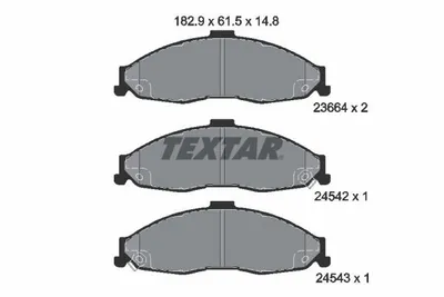 Produktbild von TEXTAR Bremsbeläge Bremsklötze 2366401