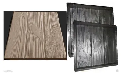 Produktbild von 2 Schalungsformen Gießformen [Holzoptik 30 x 30 cm] -Terrassenplatten Gehwegplatten Trittsteine- Betonsteine selber gießen