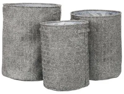 Immagine prodotto di Autronic Koš na prádlo - polyester šedý sada 3 ks (LK9581-GREY)