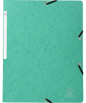 Image de Exacompta 25x Chemise à élastique sans rabat carte lustrée 400gm2 A4 Vert 5513E