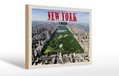 Produktbild von Holzschild Reise 30x20cm New York USA Central Park