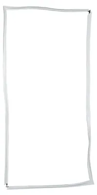 A white refrigerator door gasket on a white background.