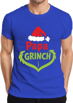 Produktbild von Papa Grinch Weihnachten Lustig Weihnachtsgeschenk Vater Geschenk Herren T-Shirt, Blau, 3XL