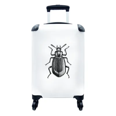 Produktbild von MuchoWow® Koffer Handgepäck Trolley Rollkoffer Kleine Reisekoffer mit 4 Rollen - Käfer - Tiere - Vintage - Cabin Size < 55x40x23 cm & 55x40x20 cm - Fotokoffer - Kabinenkoffer - Boardgepäck - Reise-Box - Reisekoffer - Reisegepäck - Koffer mit Bild - Trolley für Kinder