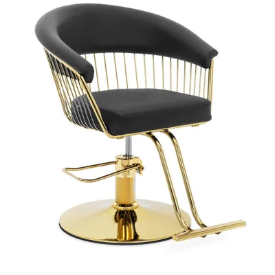 Produktbild von Expondo physa Friseurstuhl mit Fußstütze - 44 - 54 cm - 200 kg - Schwarz, Golden
