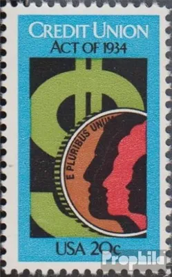 Produktbild von Briefmarken USA 1984 Mi 1681 (kompl.Ausg.) postfrisch Genossenschaftsbankgesetz