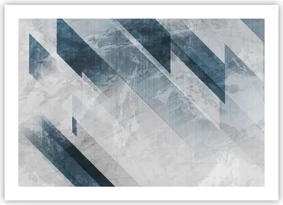 Produktbild von Poster - Poster ohne Rahmen - Blau Weiß Figuren - 70x50 cm - Wand Bild - Wanddeko - Wandbilder - Kunstposter - Wandposter - Bilder - Kunstdruck - Wanddekoration - Wandbild - P2XAA70x50-5082