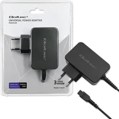 Produktbild von Qoltec 51025 Netzteil & Spannungsumwandler Schwarz