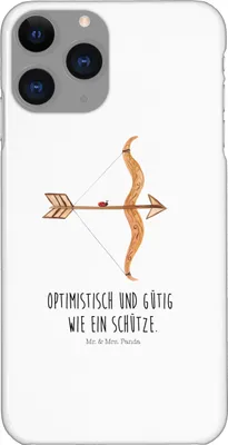 Produktbild von Mr. & Mrs. Panda Iphone 11 Pro Handyhülle Sternzeichen Schütze - Weiß - Geschenk, Premium Kunststoff, Schützenfest, Handy Case, Geburtstag November, Dezember