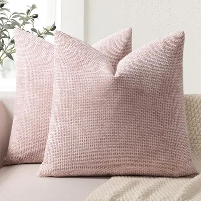Produktbild von Kissenbezüge Set von 2, 40x40 cm, Chenille, für Wohnzimmer, Bett