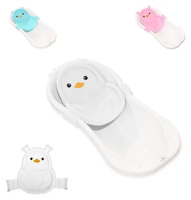 Immagine prodotto di Rete da bagno Lorelli per bambini pinguino, clip in plastica, rete da bagno, dalla nascita bianco