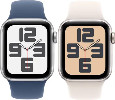 Two smartwatches are displayed side-by-side against a white background.