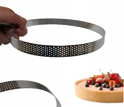 Produktbild von MTSidea Perforierter Tortenring 20 cm Edelstahl für Tarte