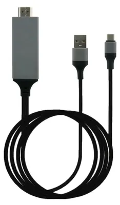 Obrázek produktu pro Adaptér kabel USB-C na HDMI, PVC, měď, černý, pro telefon a notebook