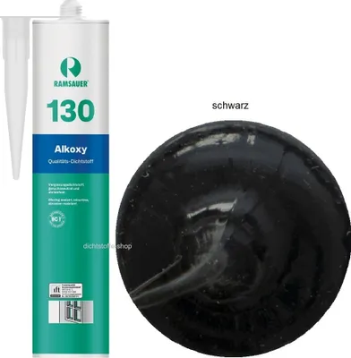 Produktbild von Ramsauer 130 Alkoxy 1K Silikon Dichtstoff 310ml Kartusche schwarz