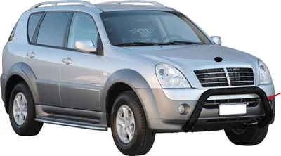 Image de Pare-buffle Avant pour SsangYong Rexton 2006-2012 76 mm en Acier Noir