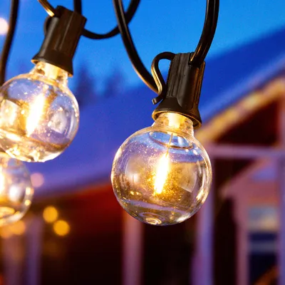 Produktbild von 30M Outdoor LED Lichterkette Innen Außen Strom Glühbirnen Außen mit 50 G40 Birnen IP44