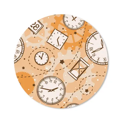 Produktbild von MuchoWow® Mauspad Mousepad Muster - Uhr - Sanduhr 40x40 cm - Mousepads - Maus Mat - Pad - Mausunterlage - Schreibtisch Accessoires