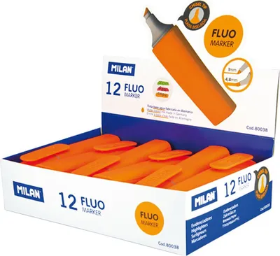 Produktbild von Milan fluo orange Textmarker abgeschrägte Spitze -12 Stück-.