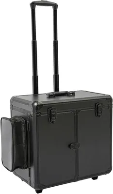 Image de Mallette de soins pour les pieds - Trolley de maquillage - Soins professionnels - Tiroirs réglables - 46 x 29 x 42 cm - Noir